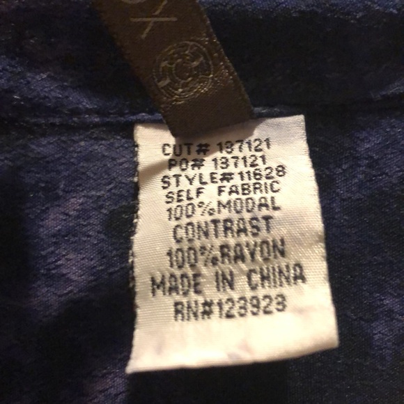 🔵 XCVI so soft tie dye slightly sheer jersey knit comfy tunic - Picture 10 of 12